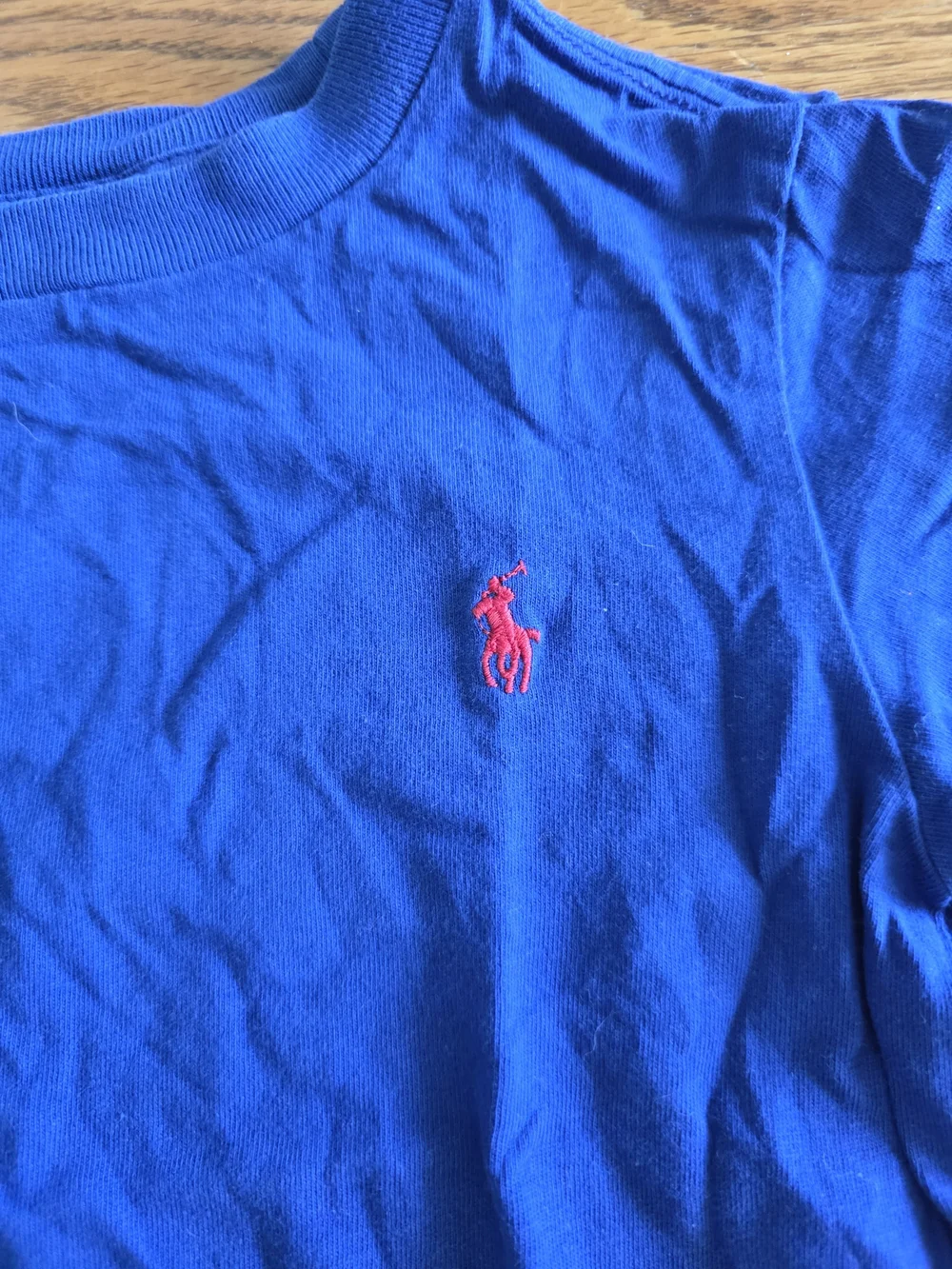 Ralph Lauren Polo Blue Crewneck Tee with Red Pony